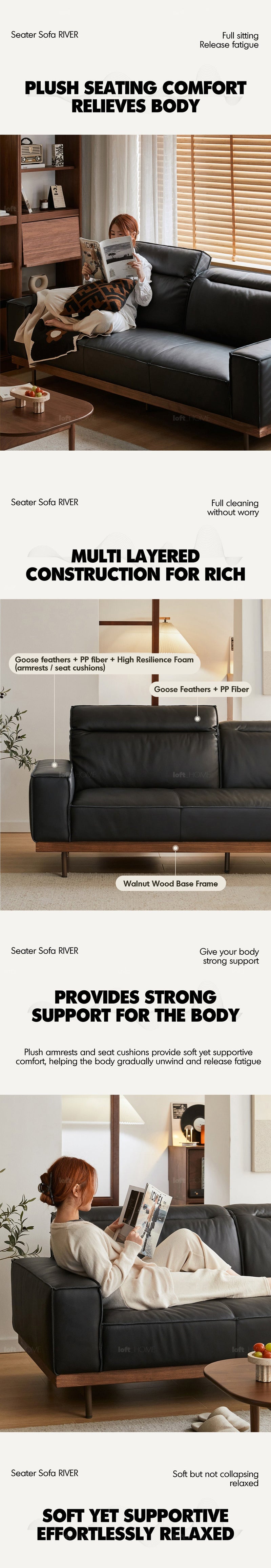 Japandi Genuine Leather 1 Seater Sofa RIVER More Details and Instruction_8