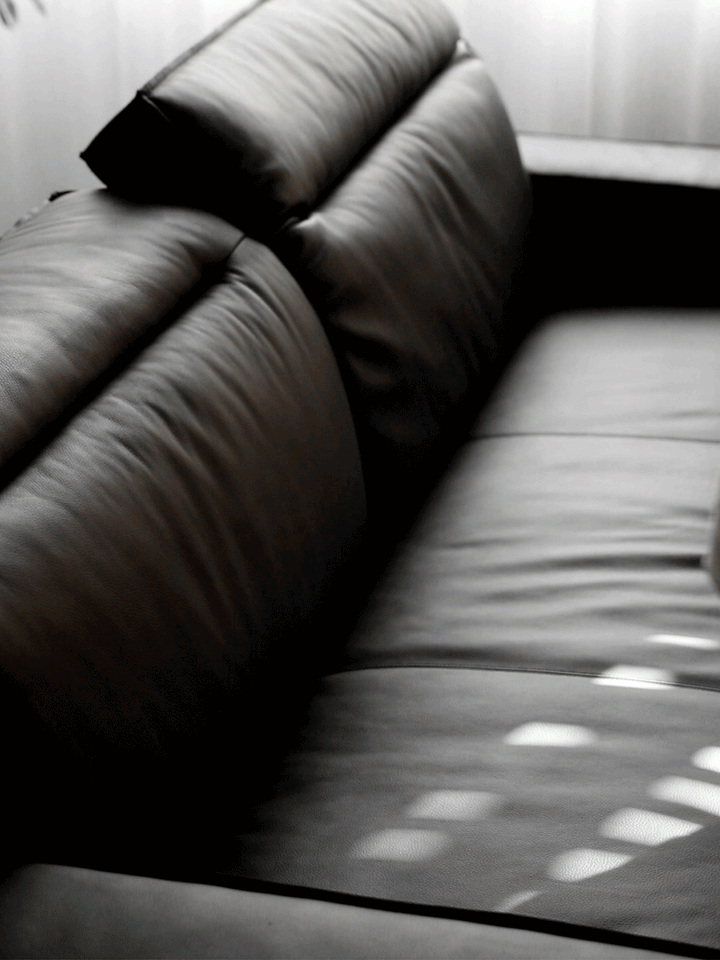 Japandi Genuine Leather 3 Seater Sofa RIVER