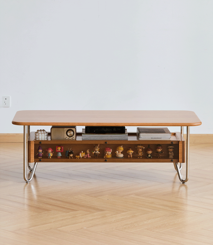 Bauhaus cherry wood coffee table locke color swatches.