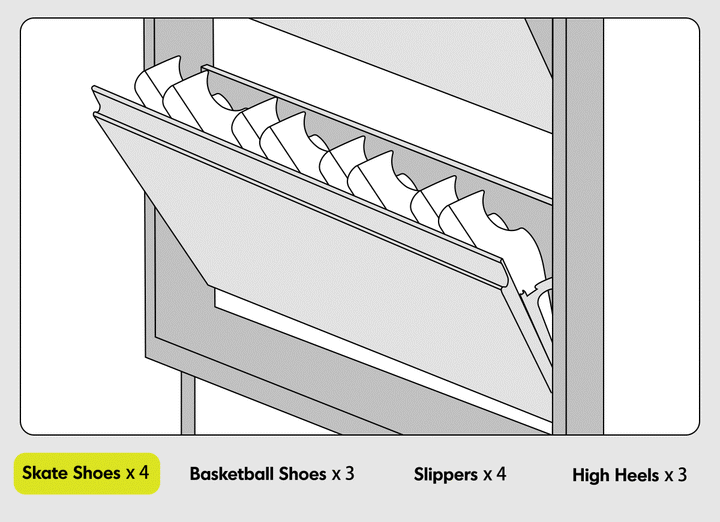 Scandinavian Cherry Wood Shoe Cabinet TIMELESS