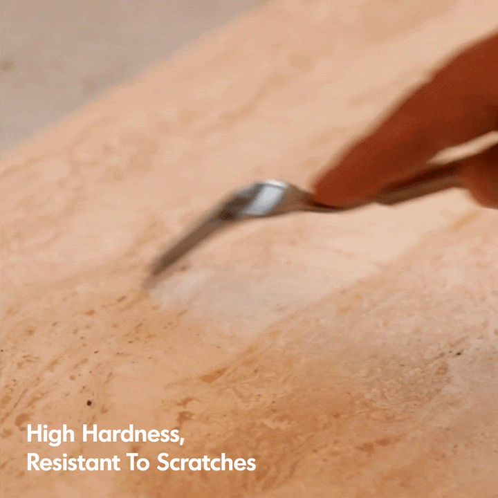 Scandinavian Cherry Wood Sintered Stone Storage Side Cabinet TIMELESS