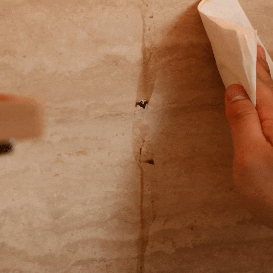 Scandinavian Cherry Wood Sintered Stone Storage Side Cabinet TIMELESS