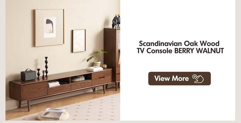 more product details and feature of Japandi Walnut Wood Swivel Side Cabinet MONASH