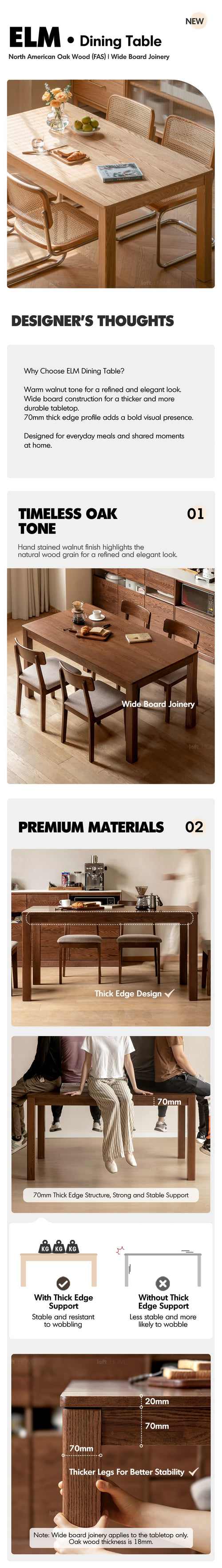 Scandinavian Oak Wood Dining Table ELM Good to Know Preview-1