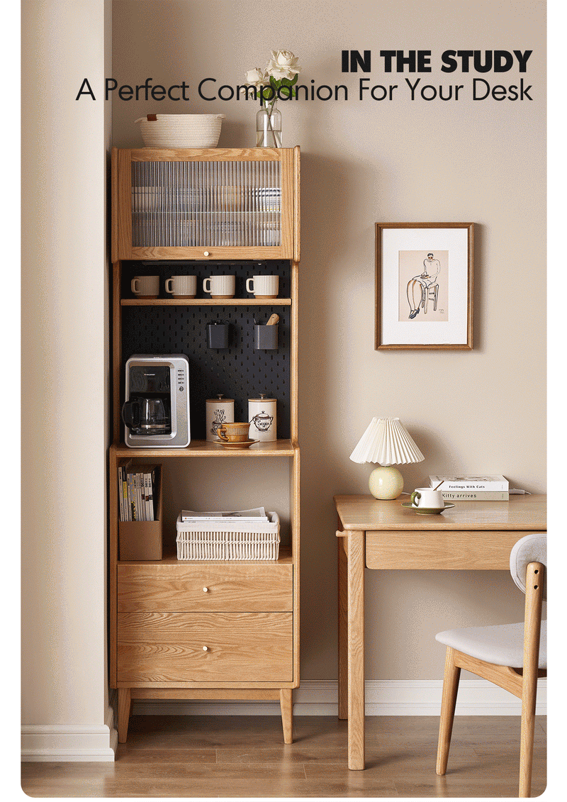 more product details and feature of Scandinavian Oak Wood Kitchen Cabinet HEMU