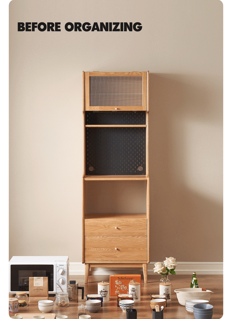 more product details and feature of Scandinavian Oak Wood Kitchen Cabinet HEMU