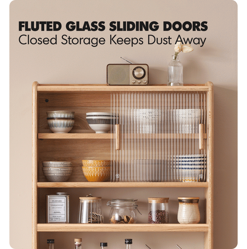 more product details and feature of Scandinavian Oak Wood Wall Hanging Cabinet HEMU