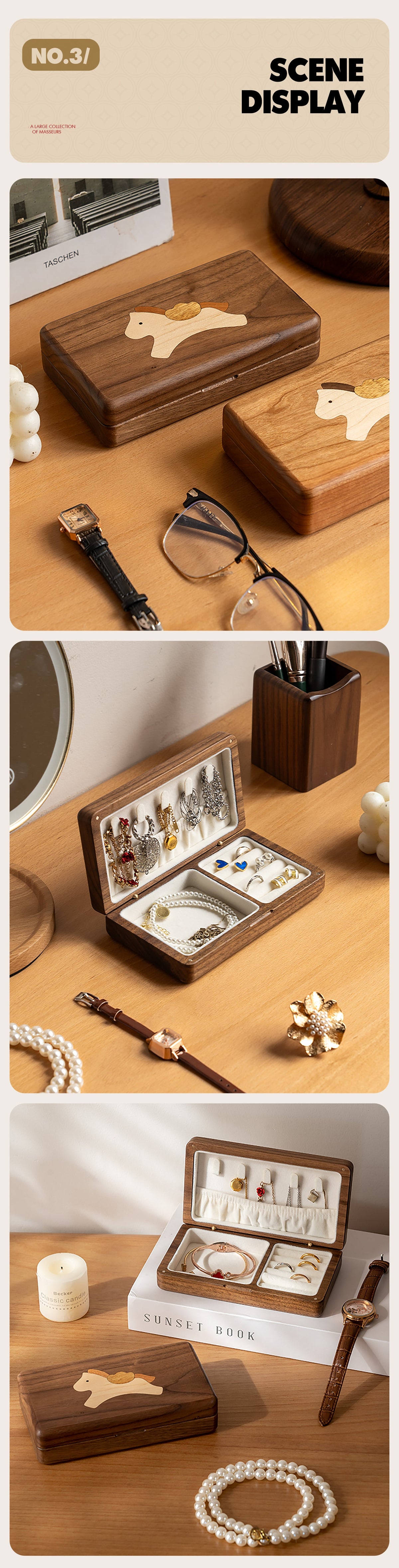 more product details and feature of Scandinavian Solid Wood Jewelry Box KEEPSA
