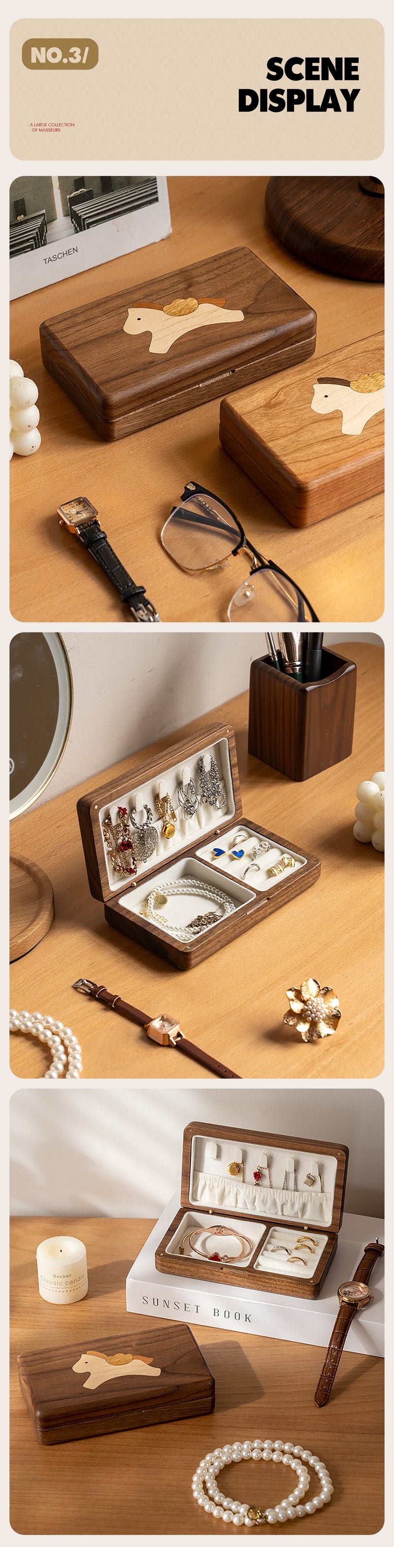 more product details and feature of Scandinavian Solid Wood Jewelry Box KEEPSA