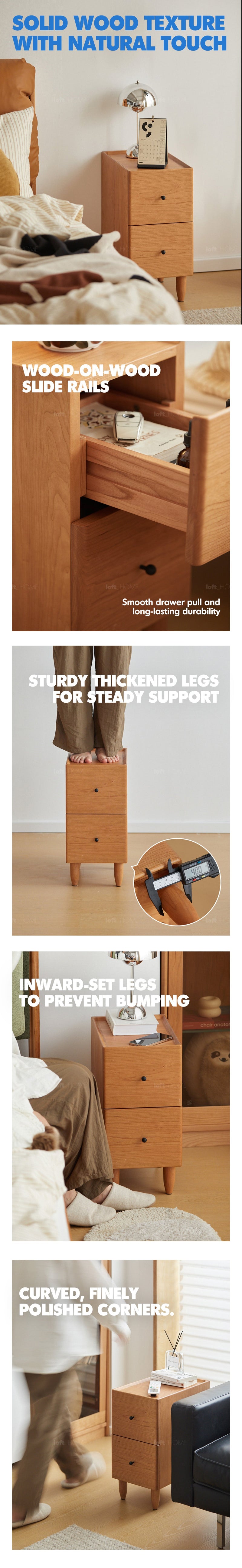 Scandinavian Cherry Wood Side Table CABO More Details and Instruction_3