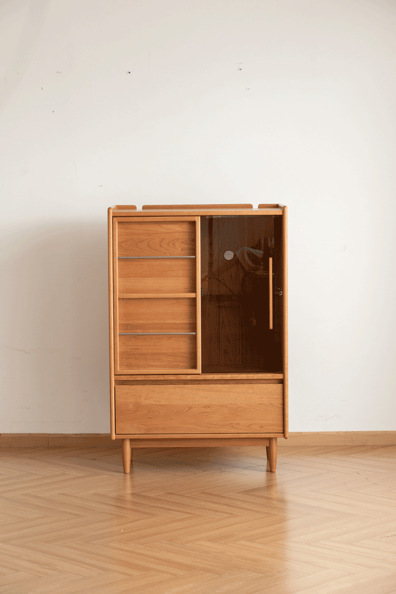 Scandinavian Cherry Wood Side Cabinet VISTA More Details and Instruction_2