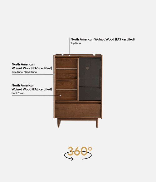 Vintage Walnut Wood Side Cabinet VISTA Good to Know Preview-2