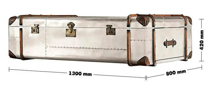 Industrial Aluminium Coffee Table RICHARDS TRUNK