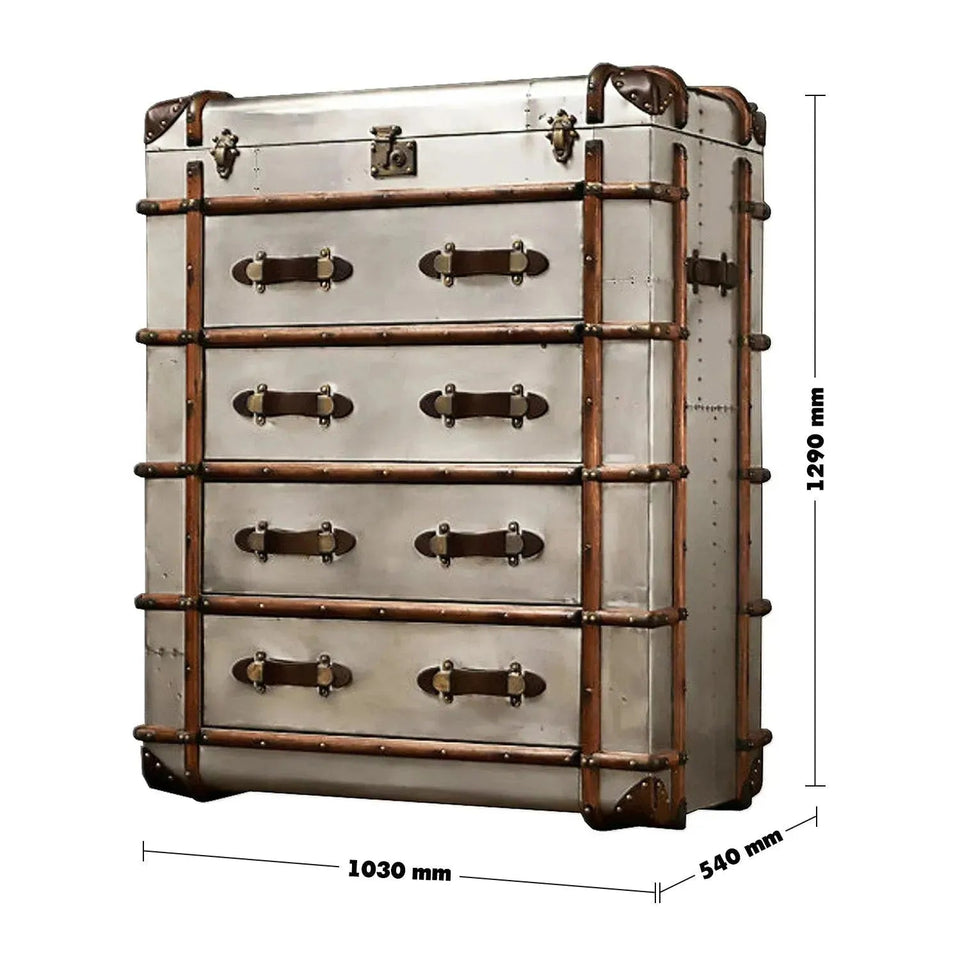 Industrial aluminium drawer cabinet richards trunk size charts.