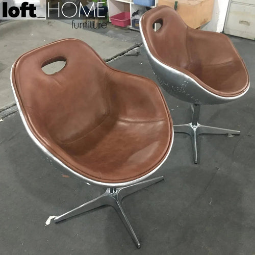 Industrial Aluminium Genuine Leather 1 Seater Sofa AIRCRAFT X Good to Know Preview-1