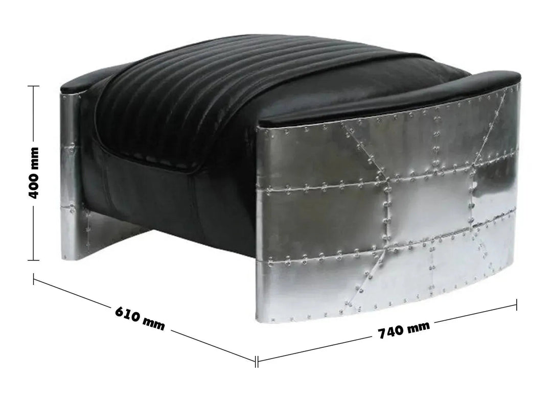 Industrial Aluminium Ottoman AIRCRAFT