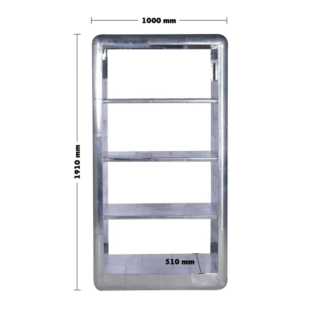 Industrial Aluminium Bookshelf AIRCRAFT