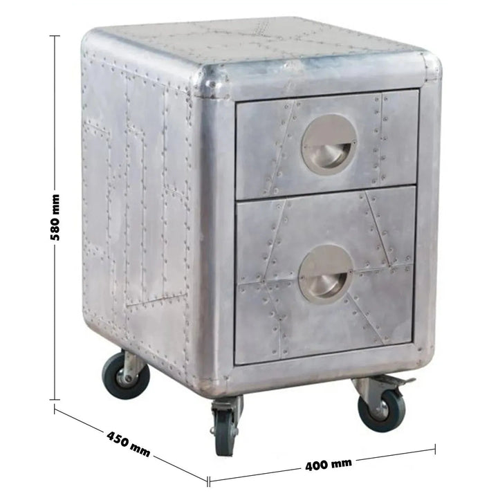 Industrial Aluminium Side Table AIRCRAFT