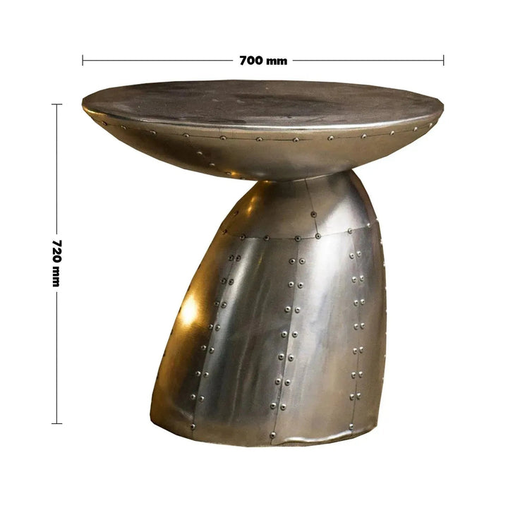 Industrial Aluminium Side Table ENGINE