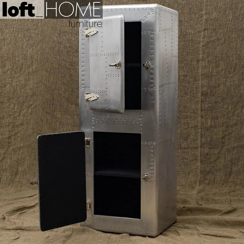 Industrial aluminium storage cabinet jetdoor material variants.