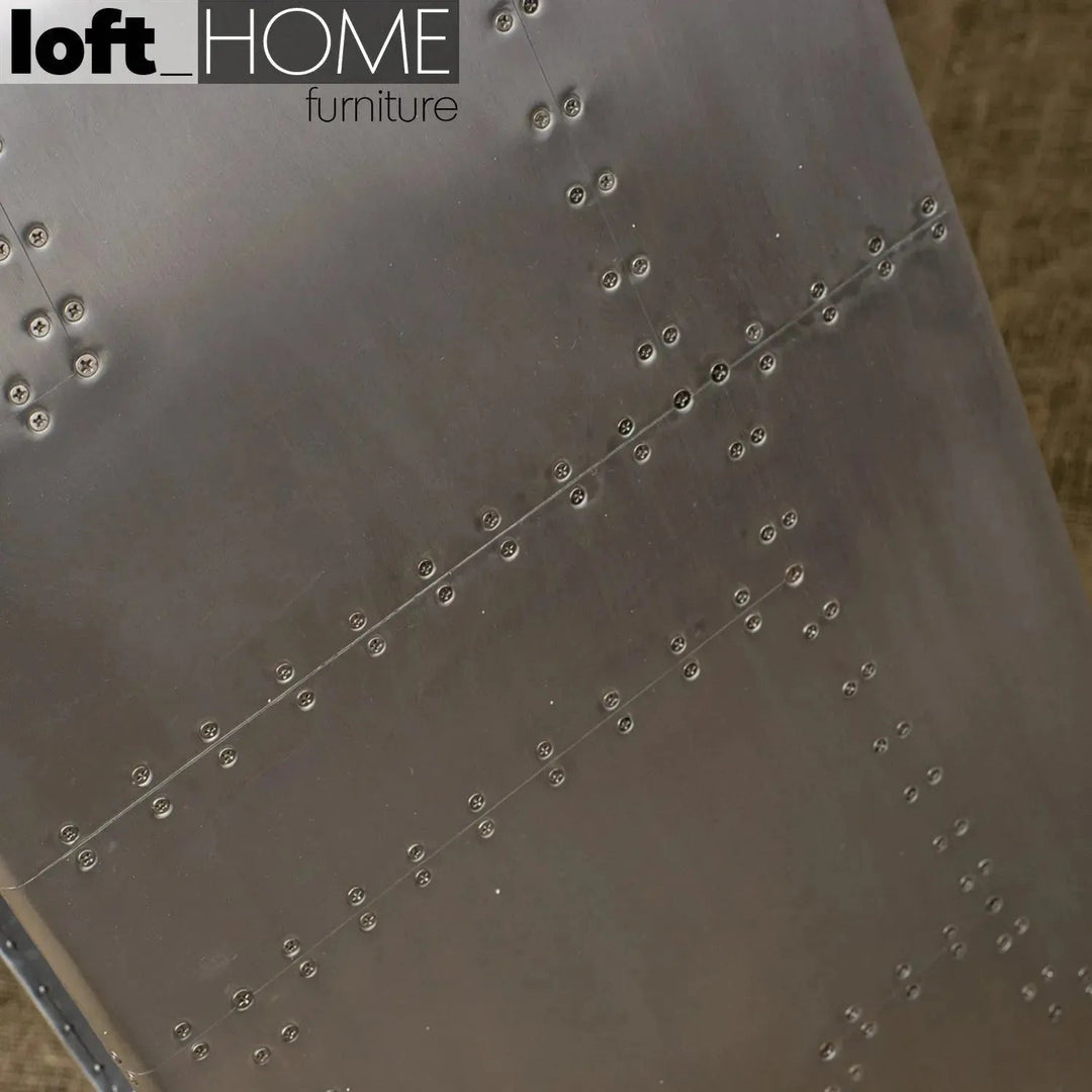 Industrial aluminium study table aircraft with context.