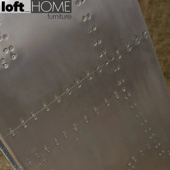 Industrial aluminium study table aircraft with context.