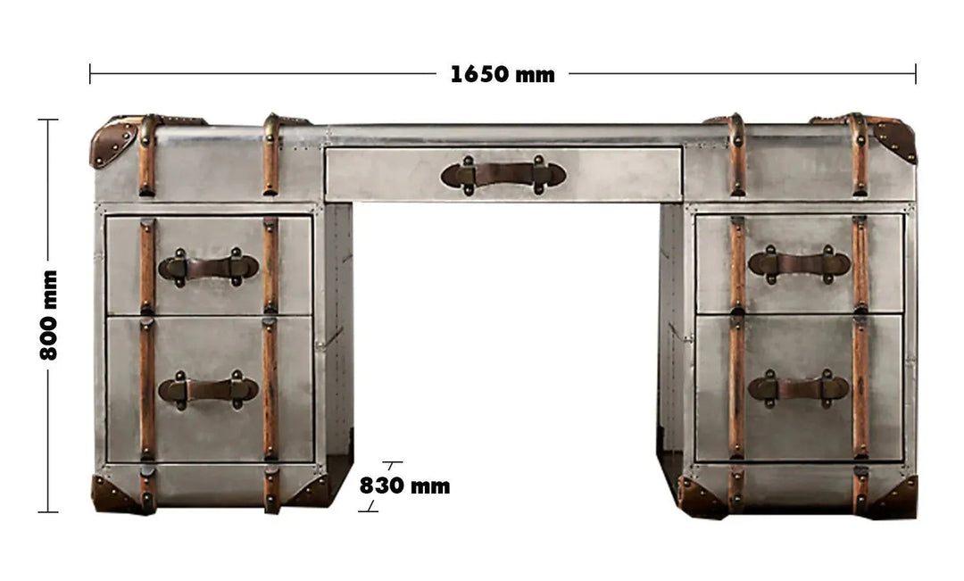 Industrial Aluminium Study Table RICHARDS TRUNK