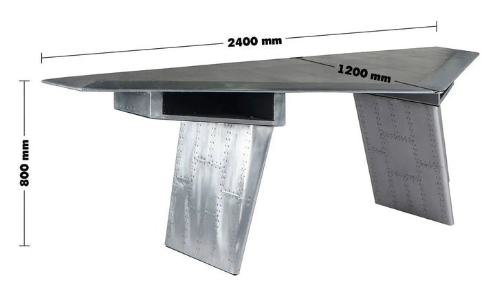 Industrial Aluminium Study Table TRIANGLE AIRCRAFT