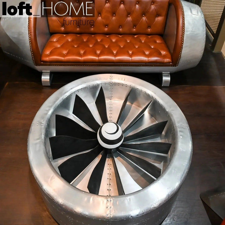 Industrial aluminium tempered glass coffee table engine environmental situation.