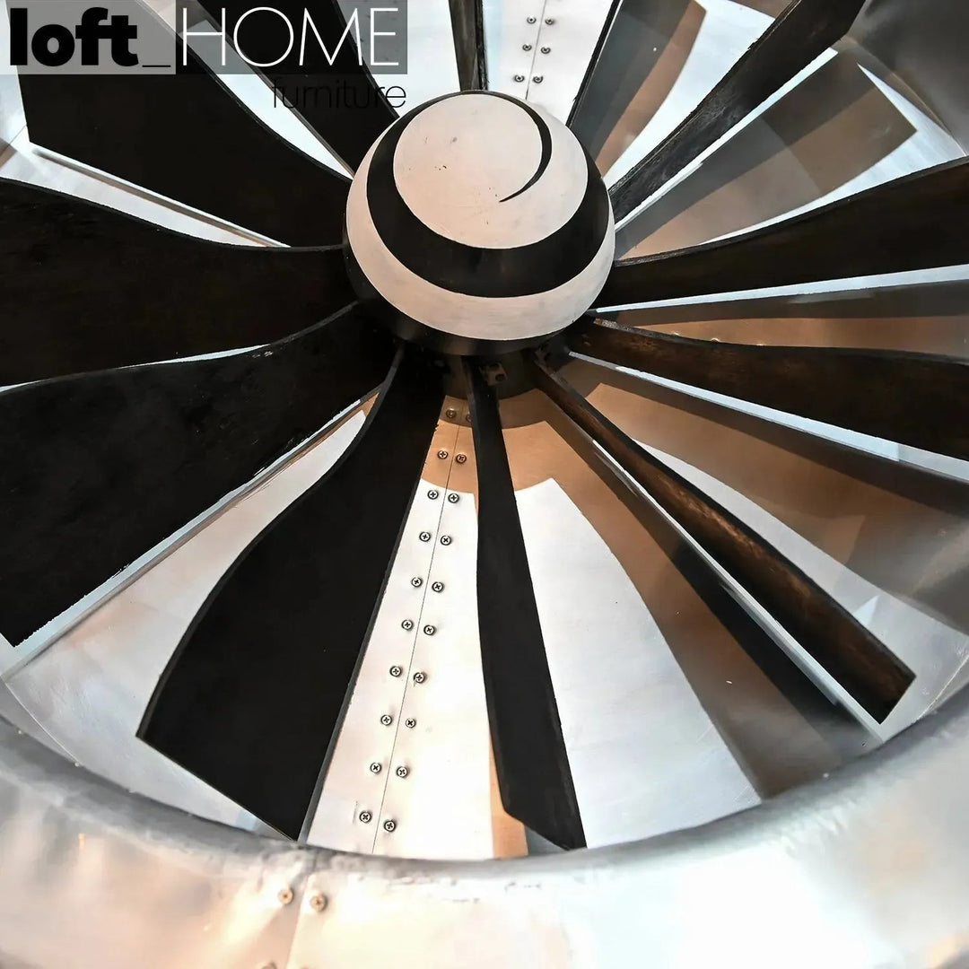 Industrial Aluminium Tempered Glass Coffee Table ENGINE