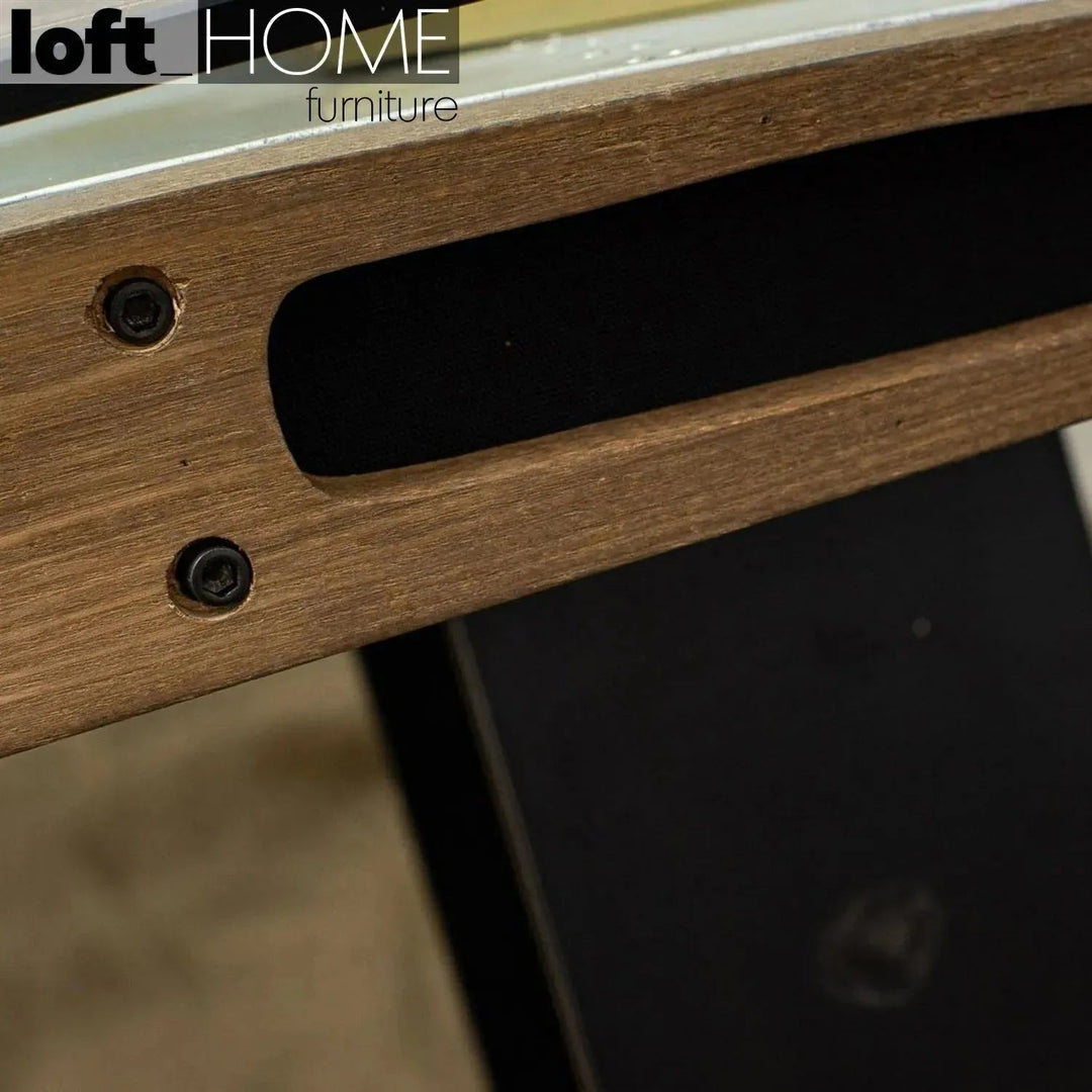 Industrial Aluminium Tempered Glass Study Table SKYWAY