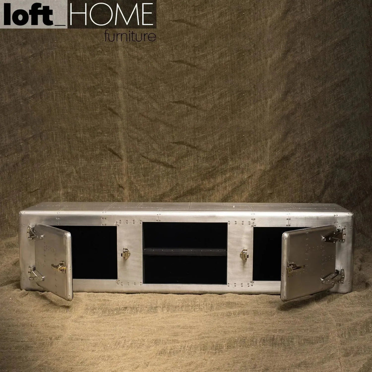Industrial aluminium tv console jetdoor color swatches.