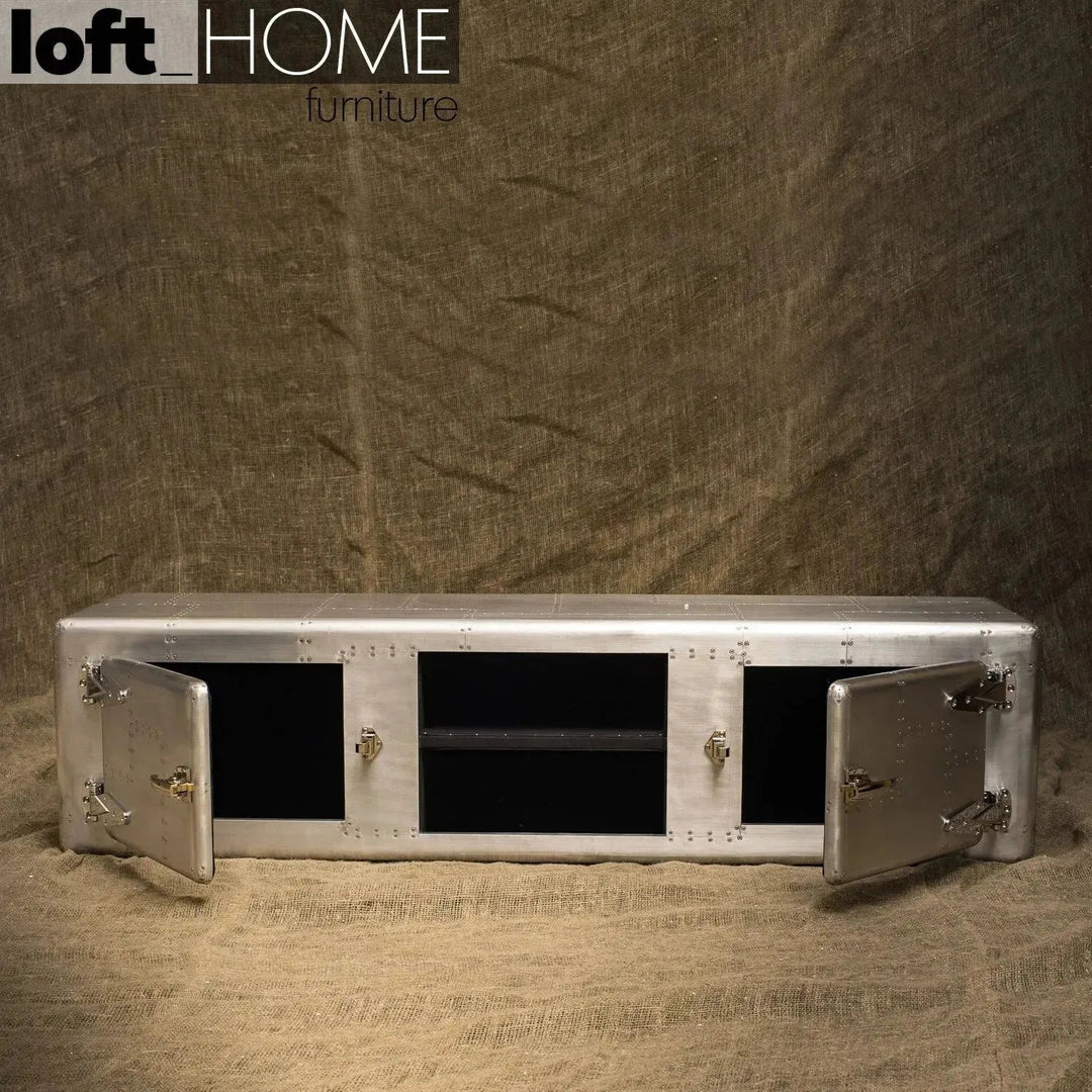Industrial aluminium tv console jetdoor color swatches.