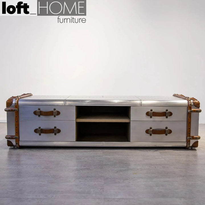 Industrial Aluminium TV Console RICHARDS TRUNK