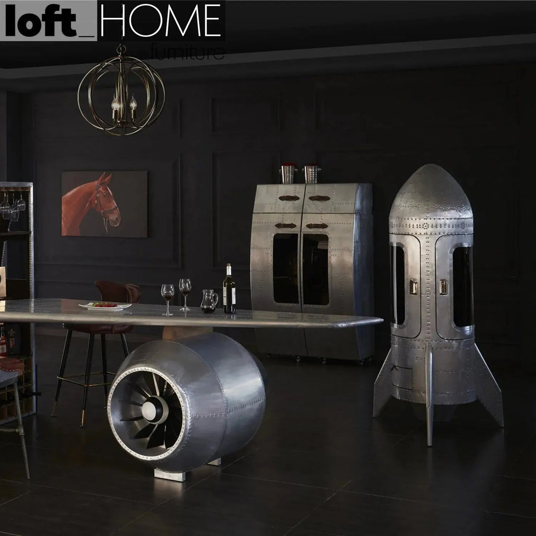 Industrial Aluminium Wine Cabinet AVIATOR