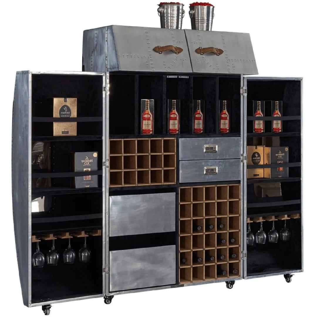 Industrial Aluminium Wine Cabinet AVIATOR