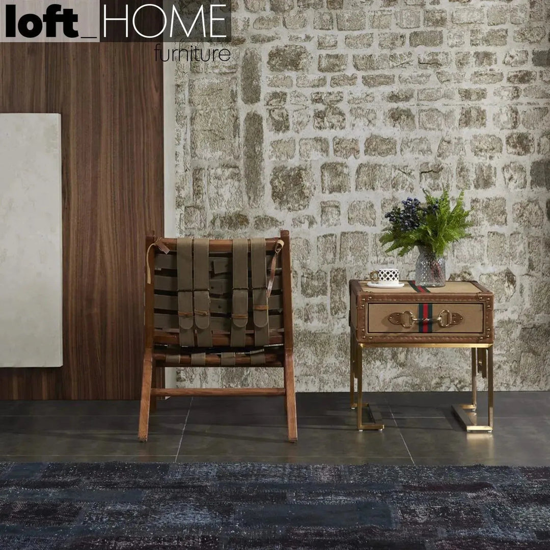 Vintage Canvas Side Table GUCCIO