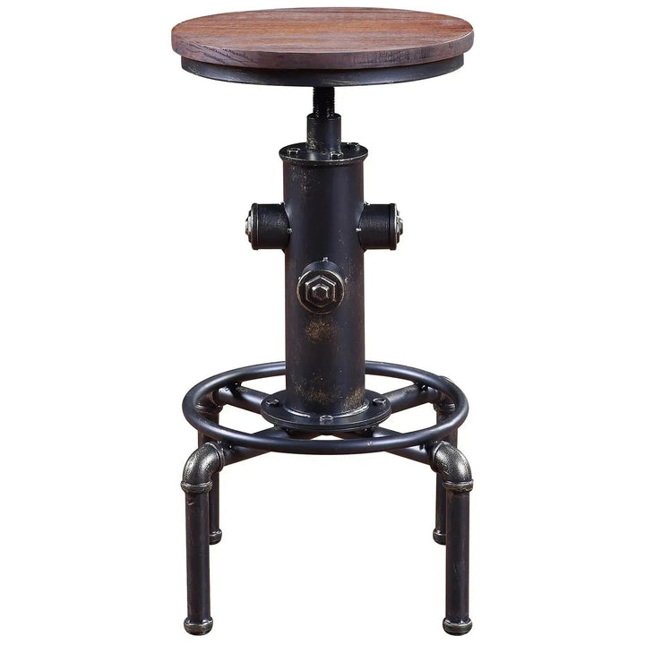 Industrial Elm Wood Bar Stool HYDRANT