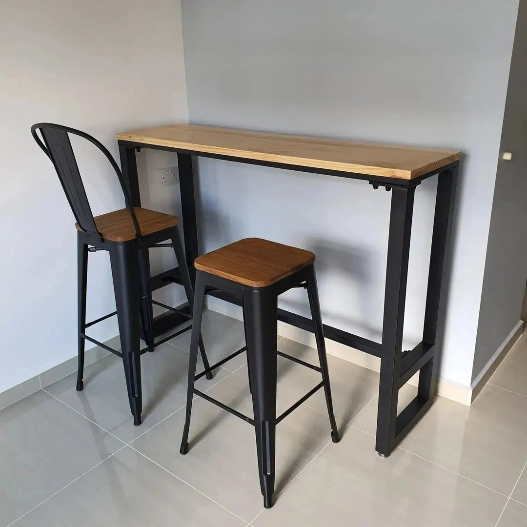 Industrial Elm Wood Bar Stool SANCTUM X