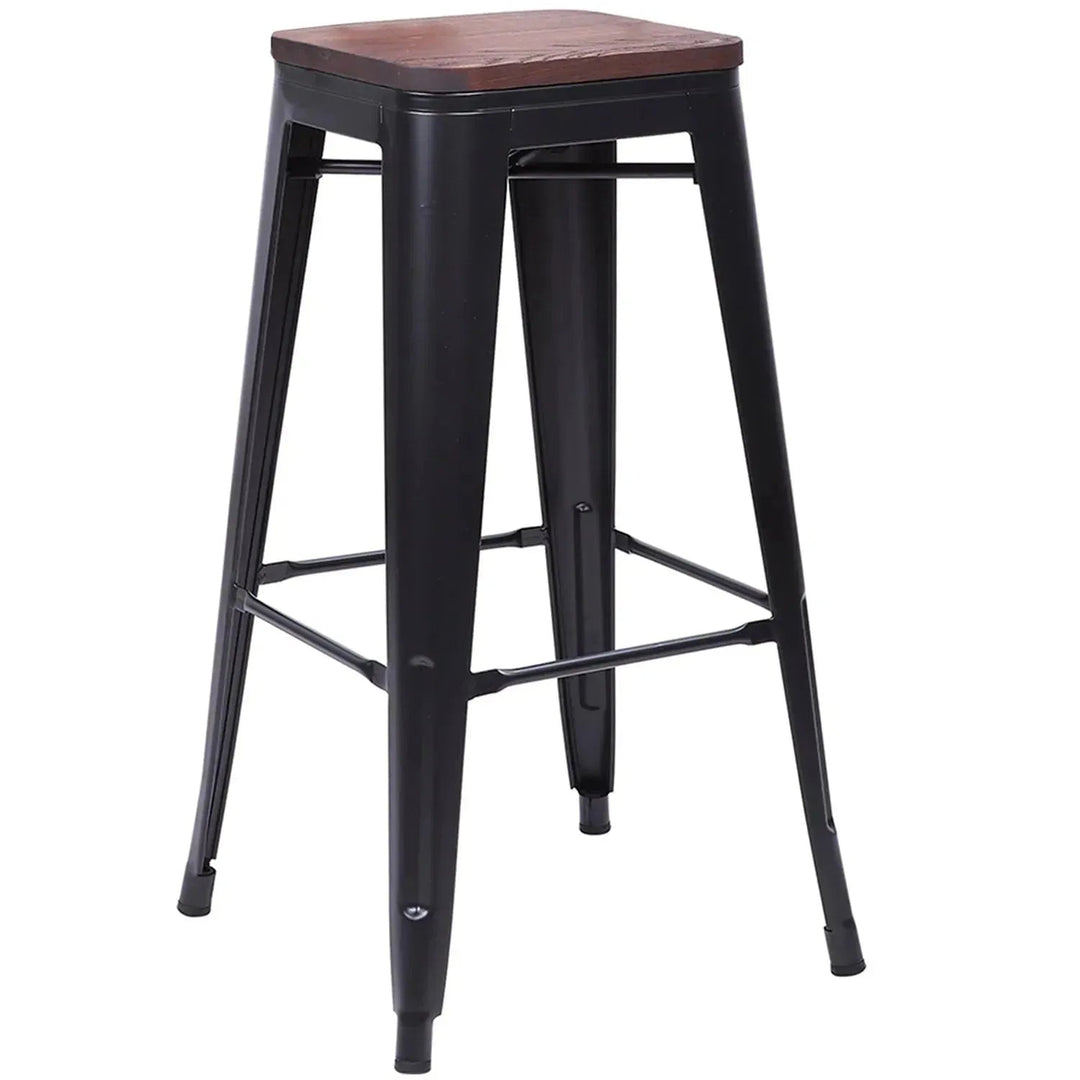 Industrial Elm Wood Bar Stool SANCTUM X