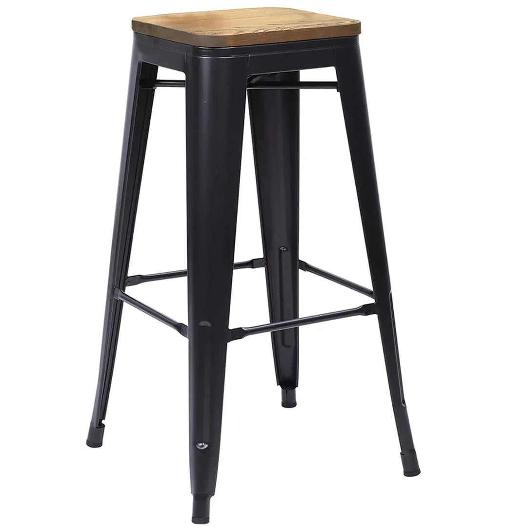Industrial Elm Wood Bar Stool SANCTUM X