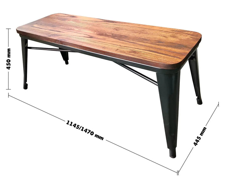Industrial Elm Wood Dining Bench SANCTUM X