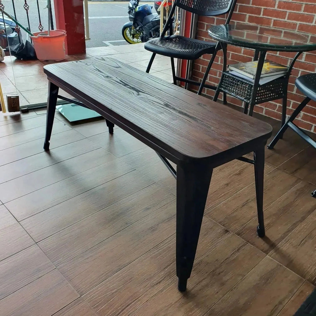 Industrial Elm Wood Dining Bench SANCTUM X