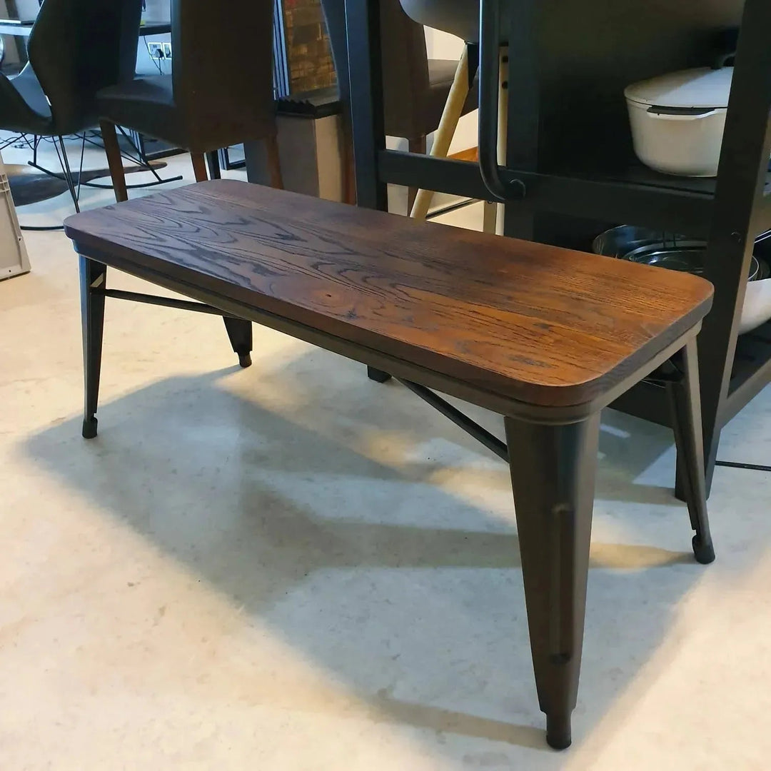 Industrial Elm Wood Dining Bench SANCTUM X