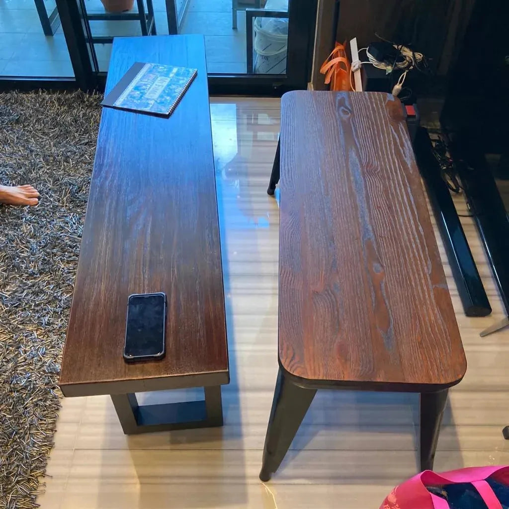 Industrial Elm Wood Dining Bench SANCTUM X