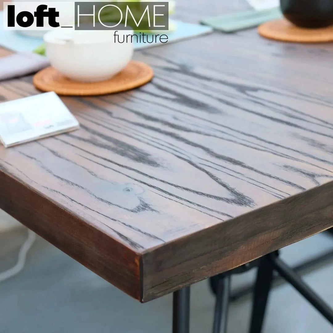 Industrial Elm Wood Dining Bench SANCTUM X