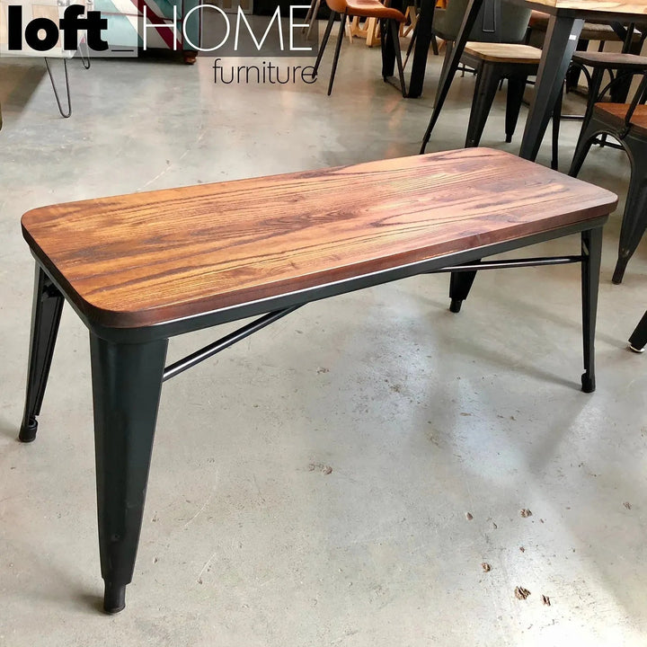 Industrial Elm Wood Dining Bench SANCTUM X