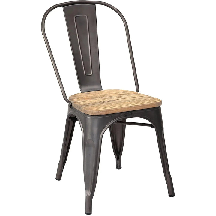Industrial Elm Wood Dining Chair Sanctum X