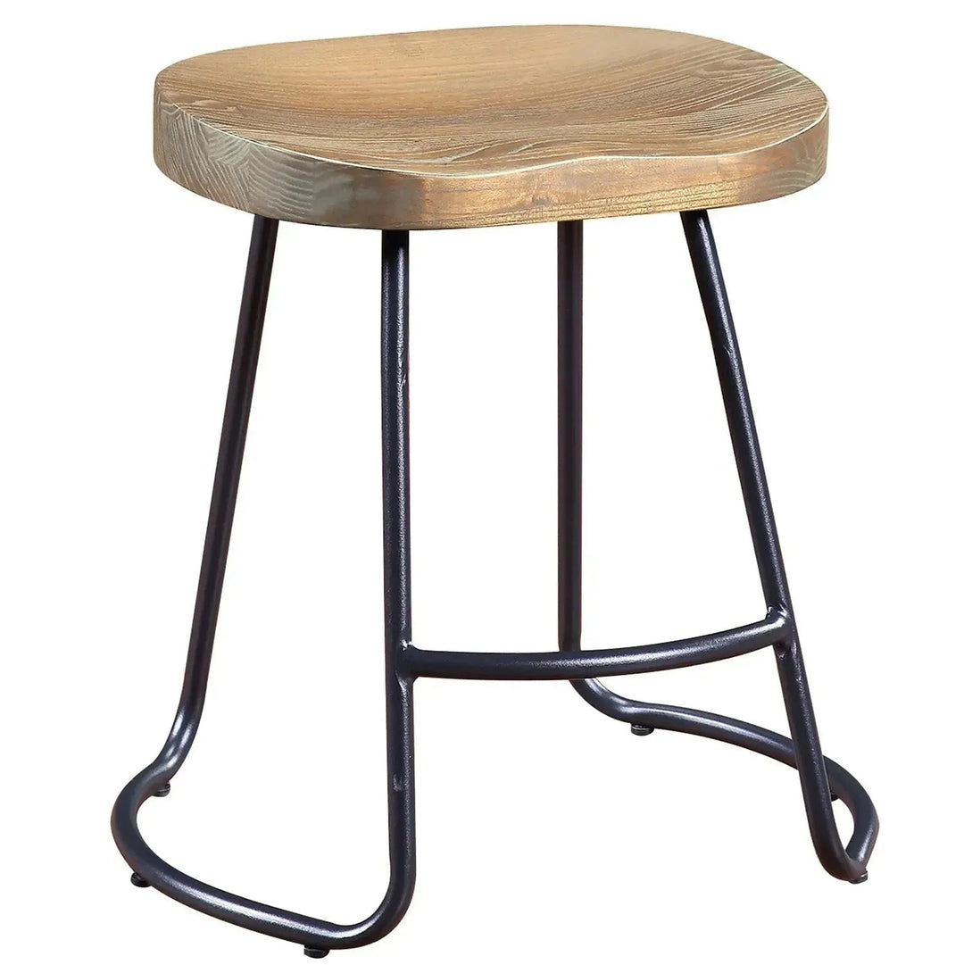 Industrial Elm Wood Dining Stool SANCTUM COUNTRY