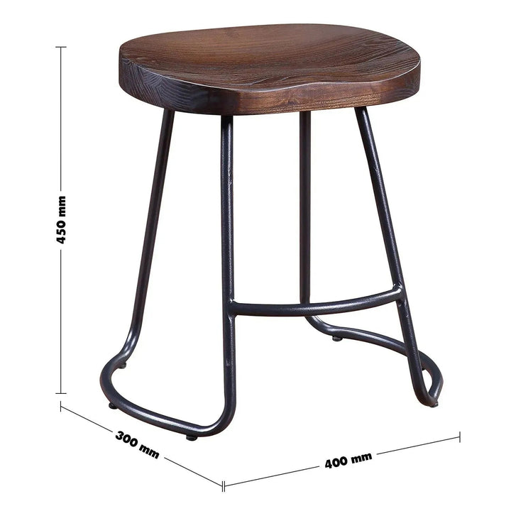Industrial Elm Wood Dining Stool SANCTUM COUNTRY